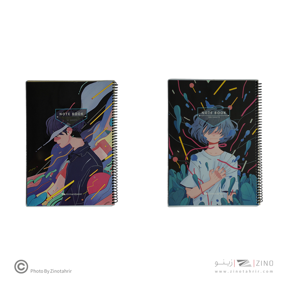 دفتر100برگ رحلی سیمی مجلد(طلقی)هیرمندپیپر